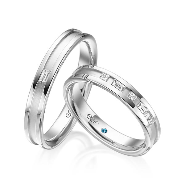 trouwringen-tr0663-witgoud TR0663 model wit glans en mat 4 mm