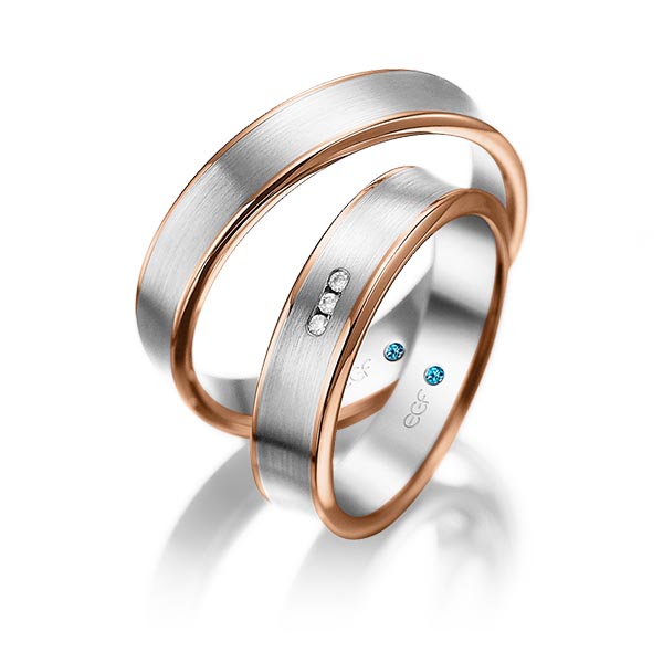trouwringen-tr0714-witgoud-rood-goud TR0714 model in wit met rood mat glans 5 mm