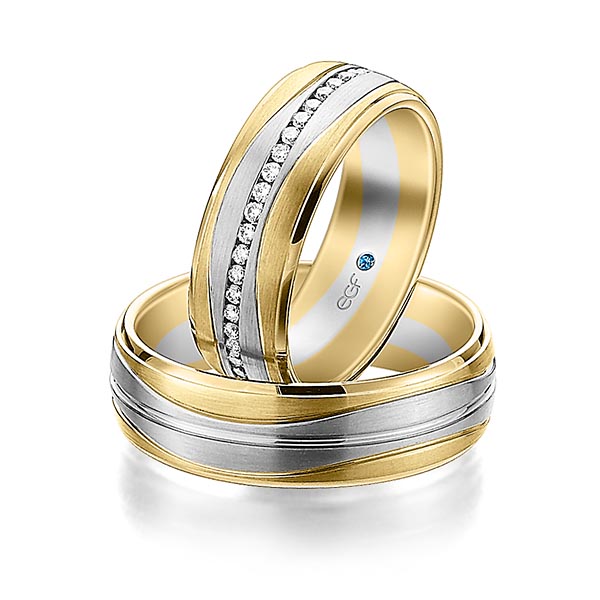 trouwringen-tr0715-geelgoud-witgoud TR0715 model in wit en geel mat glans 7 mm