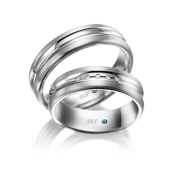 trouwringen-tr0717-palladium-zilver TR0717 model in glans en mat wit 6 mm