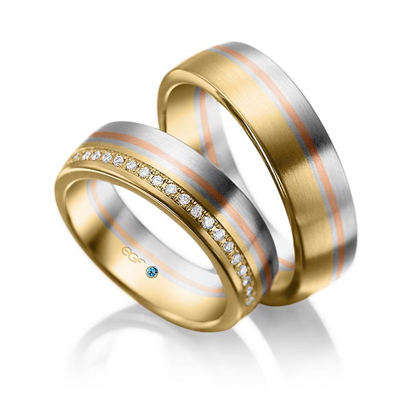 trouwringen-tr0743-geelgoud-witgoud-rood-goud TR0743 model in geel met wit en rood 6,5 mm