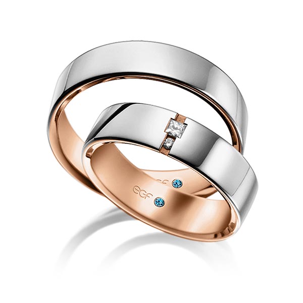 trouwringen-tr0761-grijs-goud-rood-goud TR0761 model in wit met rood glans 5,5 mm