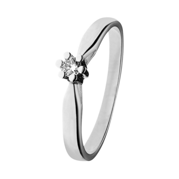 eclat-kl6-witgouden-verlovingsring-solitaire-18 GRV0085E | Eclat KL6 ring witgoud 0,18 ct
