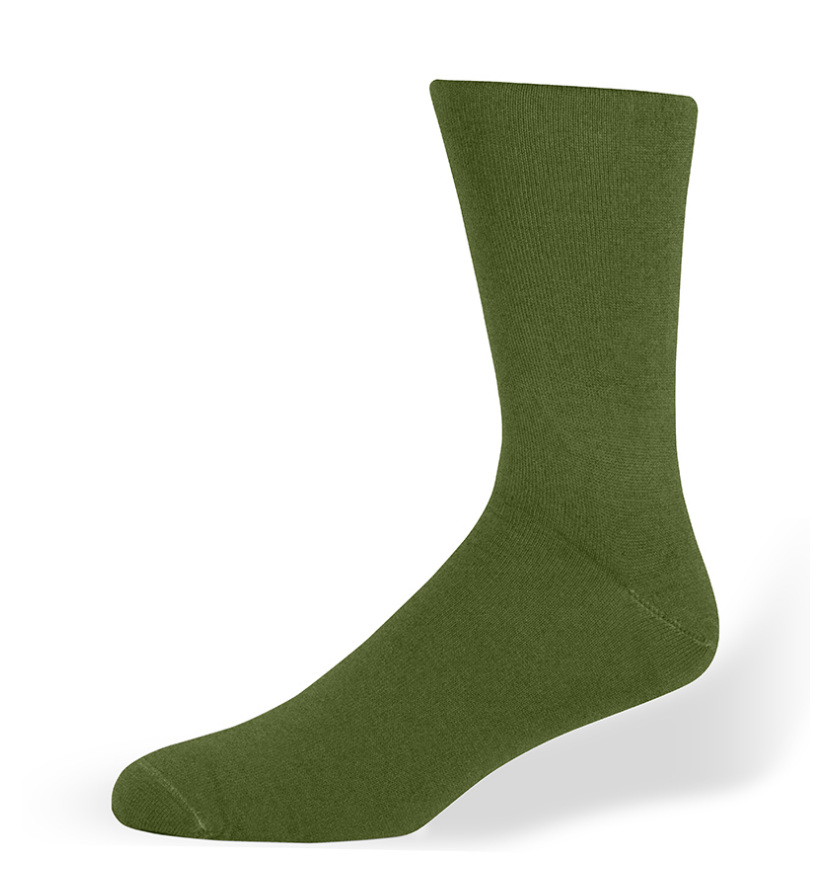 katoenen-heren-sokken-olijf-groen-s1og MDSC0001OG extra hoge heren sokken olijf groen