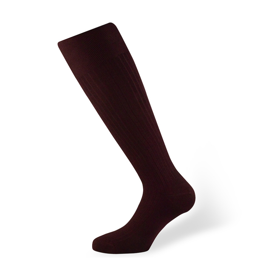 katoenen-heren-kniekousen-burgundy-s3bu MDSC0003B Kniekousen heren burgundy