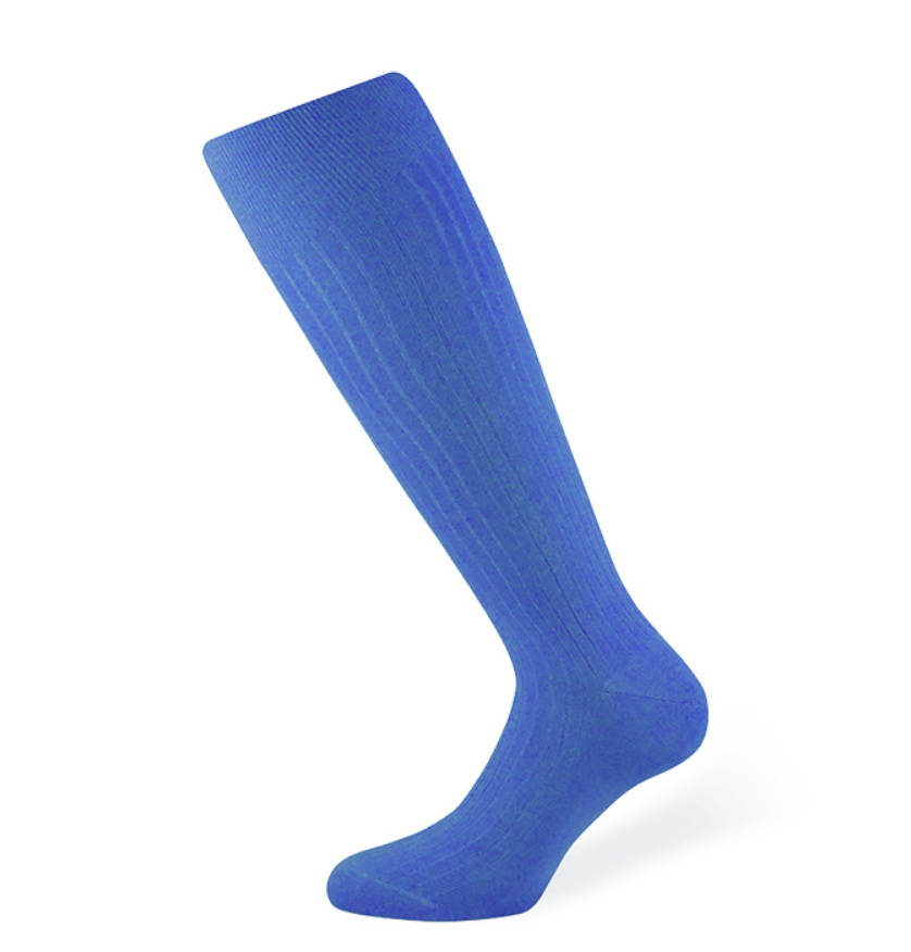 katoenen-heren-kniekousen-hemels-blauw-s3hb MDSC0003HB Kniekousen heren kobalt blauw