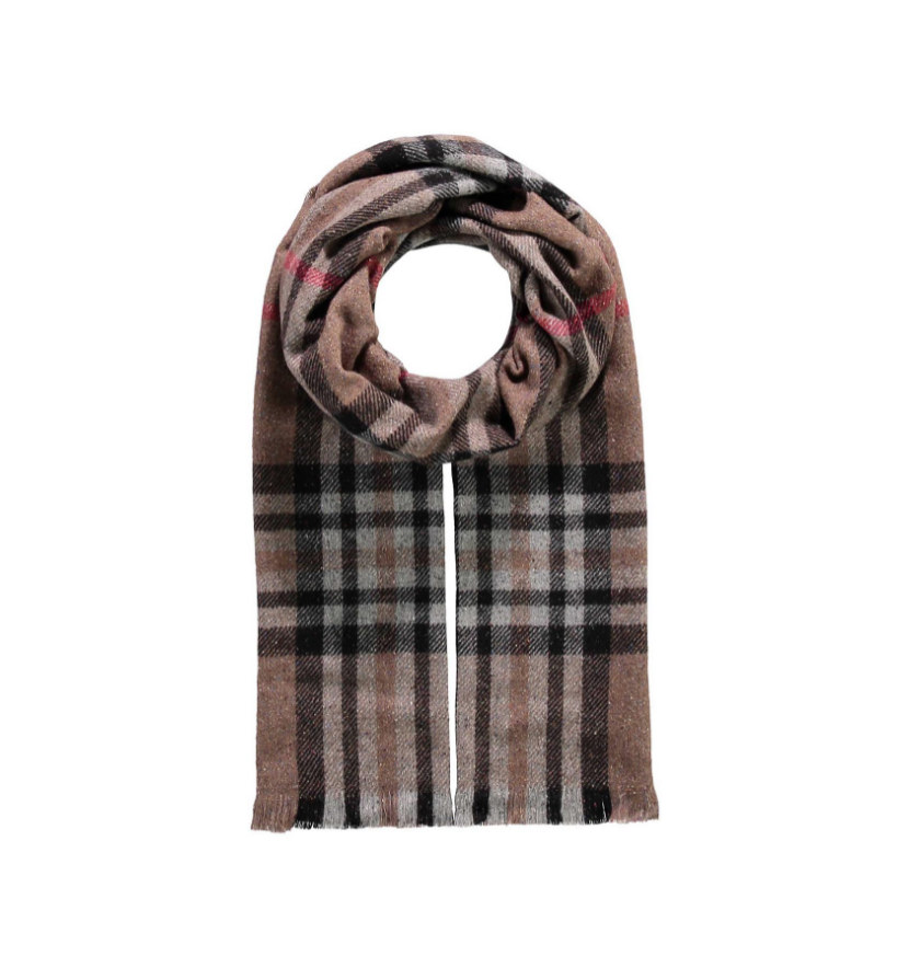 wollen-sjaal-heren-beige-s7be MDSF0007BE Check dessin in beige