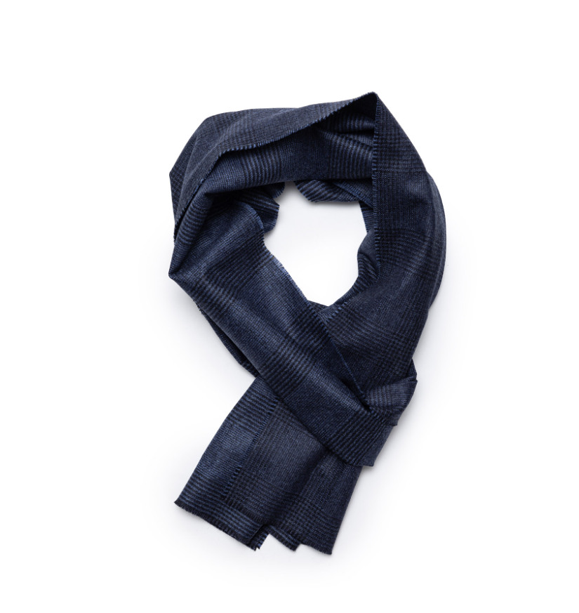wollen-sjaal-heren-marine-blauw-s5mb MDSF0005MB Canonico dessin in marine blauw
