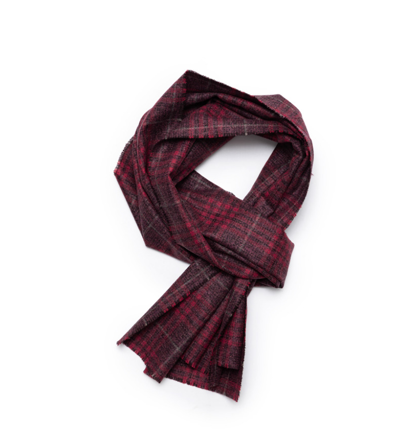 wollen-sjaal-heren-rood-s4r MDSF0004R Ariston dessin in rood