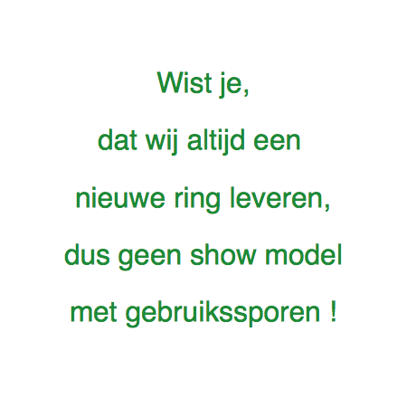 wist je altijd nieuwe ring