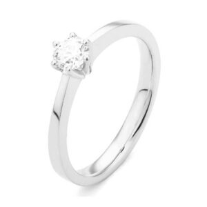 solitaire verlovingsring witgoud