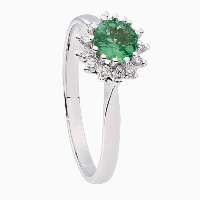 verlovingsring-met-tsavariet-model-R1065-tsa TSAVWG003 Eclat ring witgoud met tsavoriet
