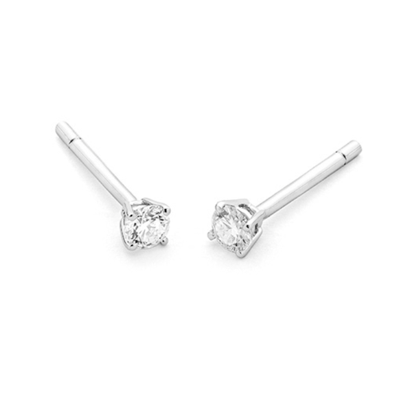 oorsieraad-14k-witgoud-E1101002MWA08 WGO0040E14 | Happy | 0,25 ct | Witgoud | 14 karaat