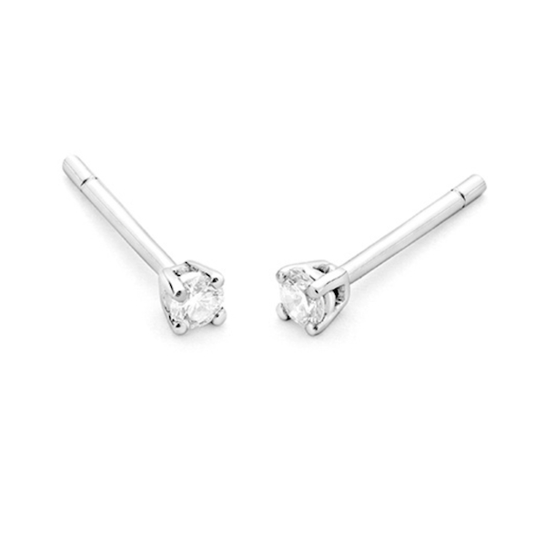 oorsieraad-14k-witgoud-E1101003MWA07 WGO0037E14 | Happy | 0,10 ct | Witgoud | 14 karaat