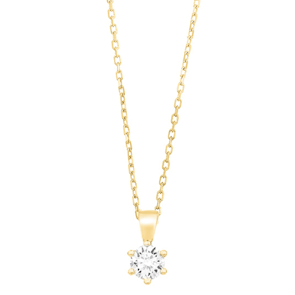 ketting-met-hanger-18k-geelgoud-P1104102GYN02 GGC0044E18 of GGC0044E14 | Princes | 0,20 ct | Geelgoud | 18 of 14 karaat