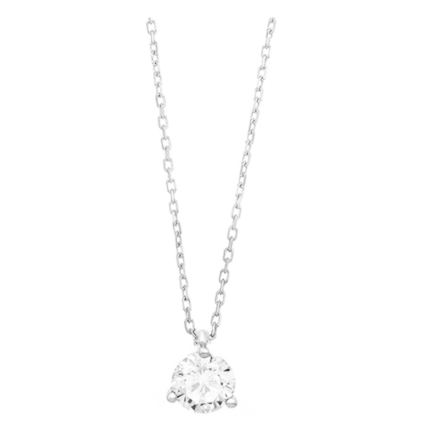 ketting-met-hanger-18k-witgoud-P1103200NWA02 WGC0009E18 | Triat | 0,50 ct | Witgoud | 18 karaat