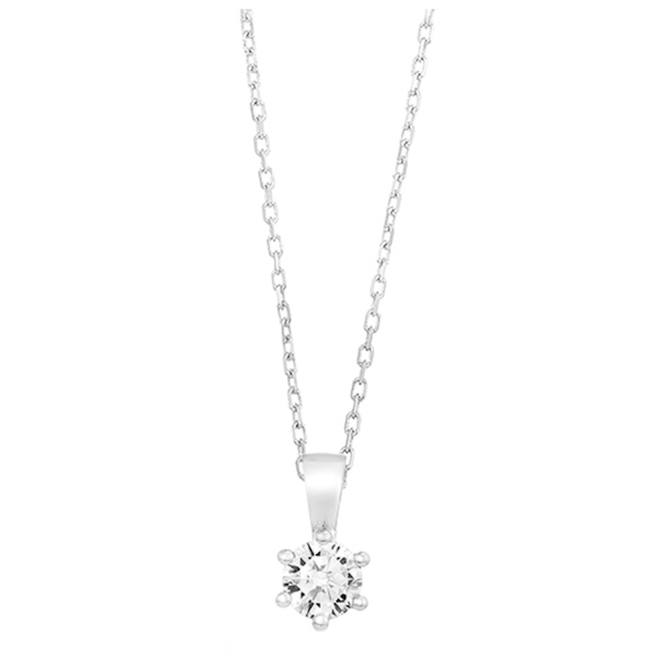 ketting-met-hanger-18k-witgoud-P1104104NWA02 WGC0038E18 | Princes | 0,30 ct | Witgoud | 18 karaat
