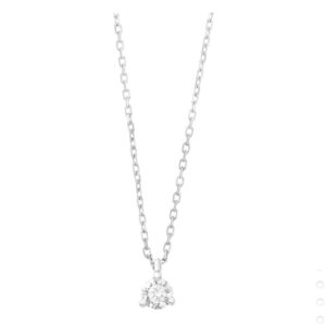 wit gouden ketting met diamanten hanger