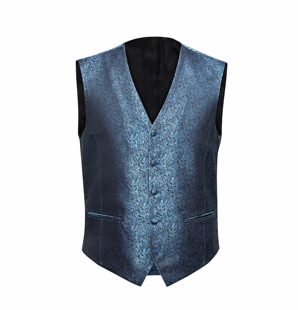 gilet-blauw-DU0029 GL0005 Trouw gilet Blauw heren - mannen