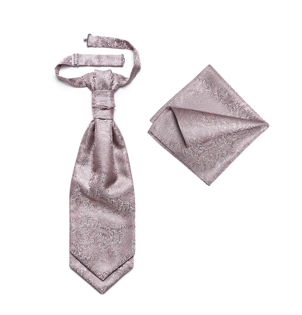 stropdas-pochette-lila-DU0031-G STPC0004 Plastron lila heren - mannen