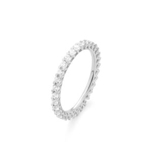 alliance ring rondom bezet met diamant