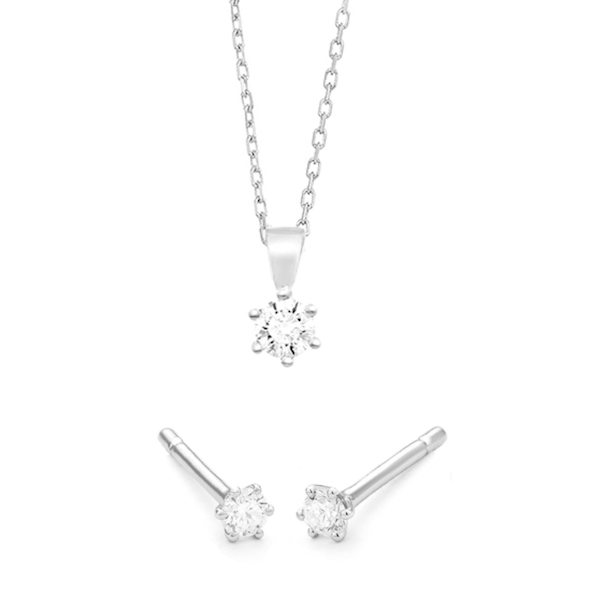 oorsieraad-ketting-hanger-princess-witgoud-e1104003nwa07-p1104100nwa02 WGS0013E18 | Princess set | 0,25 ct | Witgoud | 18 karaat