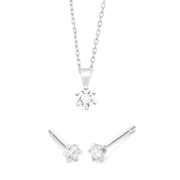 oorsieraad-ketting-hanger-princess-witgoud-e1104004nwa08-p1104100nwa02 WGS0014E18 | Princess set | 0,30 ct | Witgoud | 18 karaat