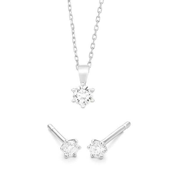 oorsieraad-ketting-hanger-princess-witgoud-e1104109nwa08-p1104102nwa02 WGS0017E18 | Princess set | 0,60 ct | Witgoud | 18 karaat