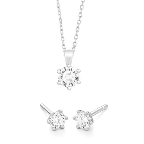 WGS0021E18 | Princess set | 1,50 ct | Witgoud | 18 karaat
