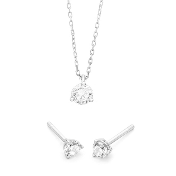 oorsieraad-ketting-hanger-triat-witgoud-e1103200nwa08-p1103100nwa02 WGS0009E18 | Triat set | 0,90 ct | Witgoud | 18 karaat