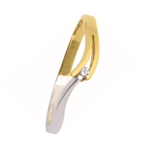 grv0183e-eclat-V-SLAG-ring-bicolor-goud-006-ct grv0183e eclat V SLAG ring bicolor goud 0,06 ct